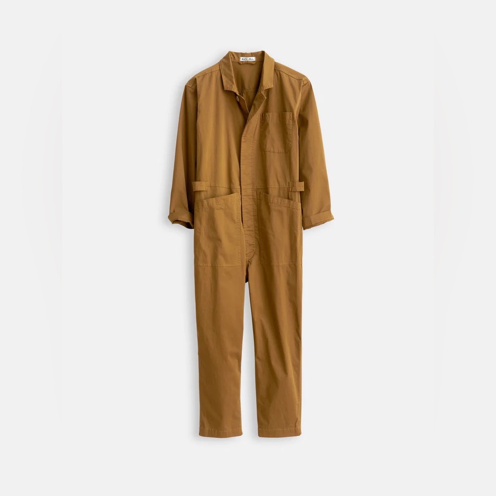 Alex Mill Standard Jumpsuit in cotton twill, L, Hickory color